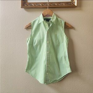 Ralph Lauren Sport sleeveless shirt button down top size 2